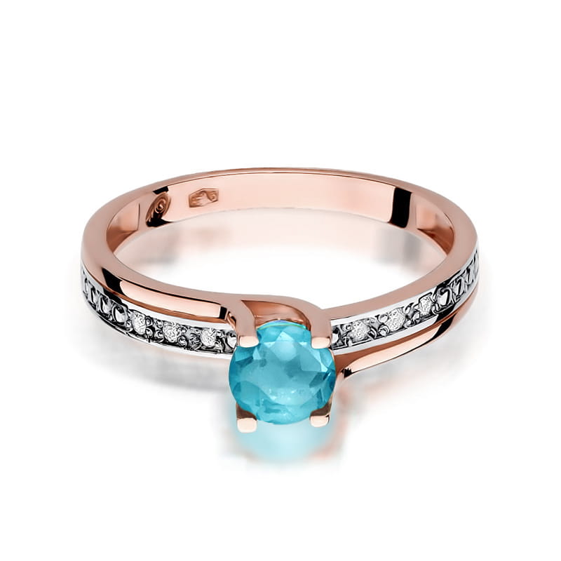 Pierścionek Topaz 0,50ct różowe złoto 2 50ct różowe złoto Jubiler Kraków BigDIAMOND