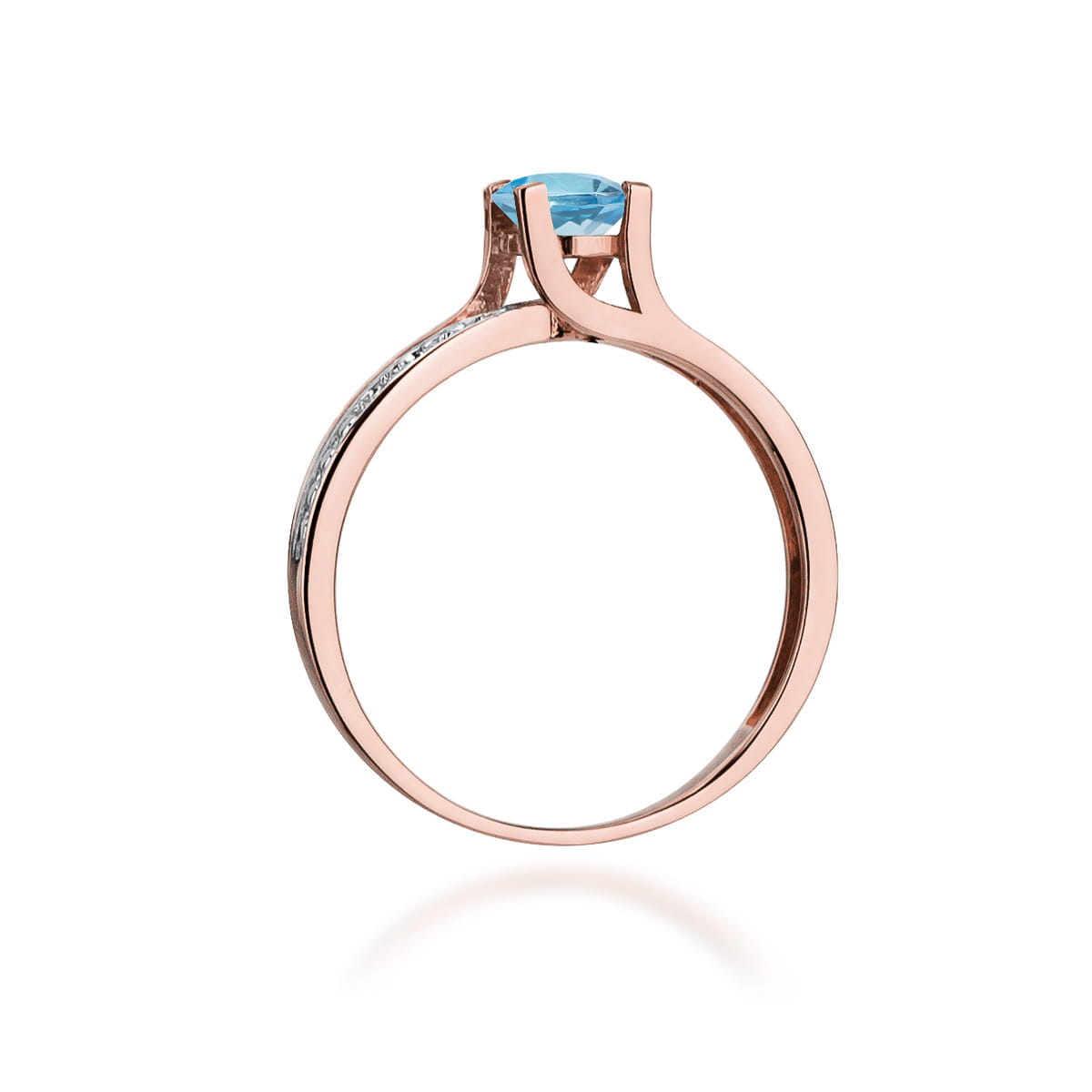 Pierścionek Topaz 0,50ct różowe złoto 3 Pierścionek Topaz 0,50ct różowe złoto - obrazek 3