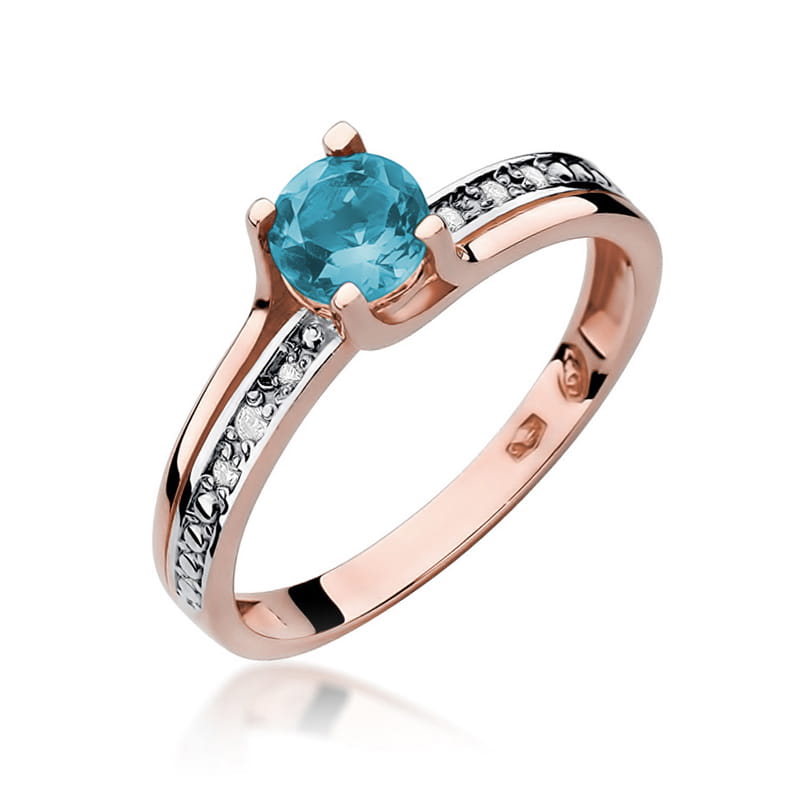 Pierścionek Topaz 0,50ct różowe złoto 1 Pierścionek W106 Topaz 0