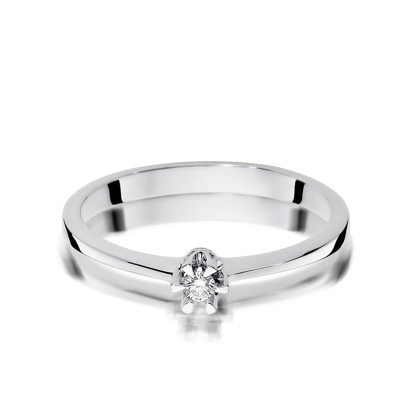 Pierścionek Diament 0,04ct białe złoto 2 04ct białe złoto Jubiler Kraków BigDIAMOND