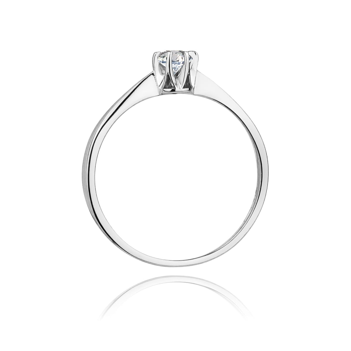 Pierścionek Diament 0,04ct białe złoto 3 Pierścionek Diament 0,04ct białe złoto - obrazek 3