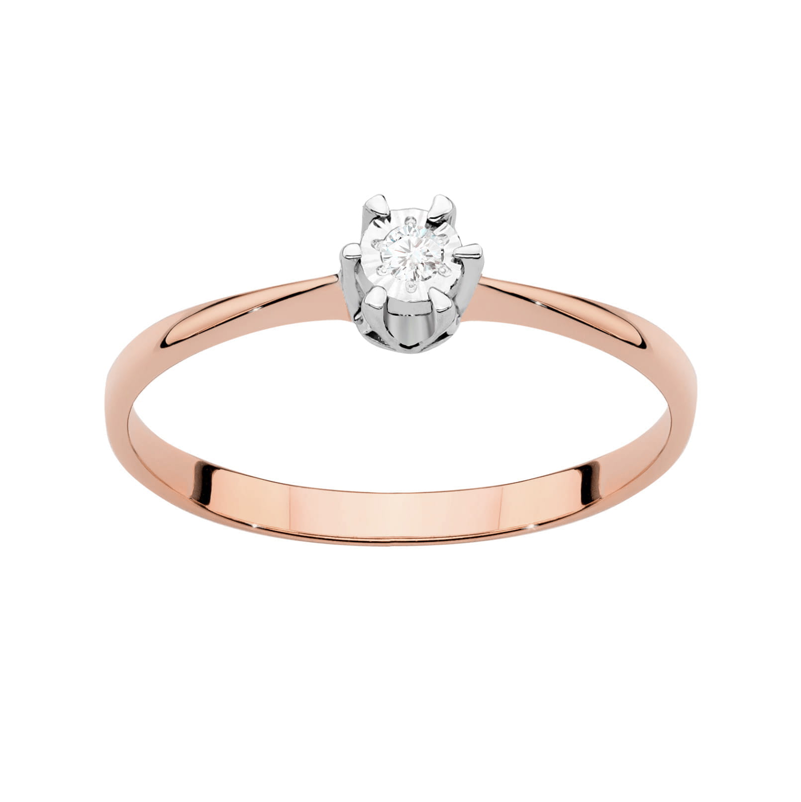 Pierścionek Diament 0,03ct różowe złoto 2 03ct różowe złoto Jubiler Kraków BigDIAMOND