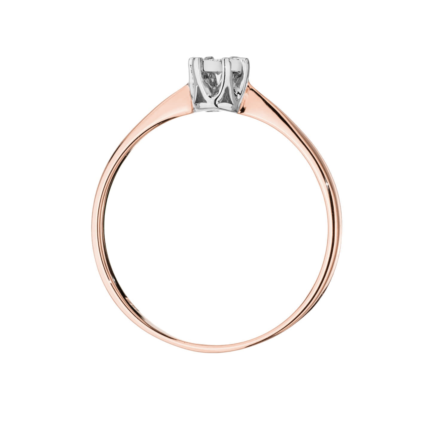 Pierścionek Diament 0,03ct różowe złoto 3 Pierścionek Diament 0,03ct różowe złoto - obrazek 3