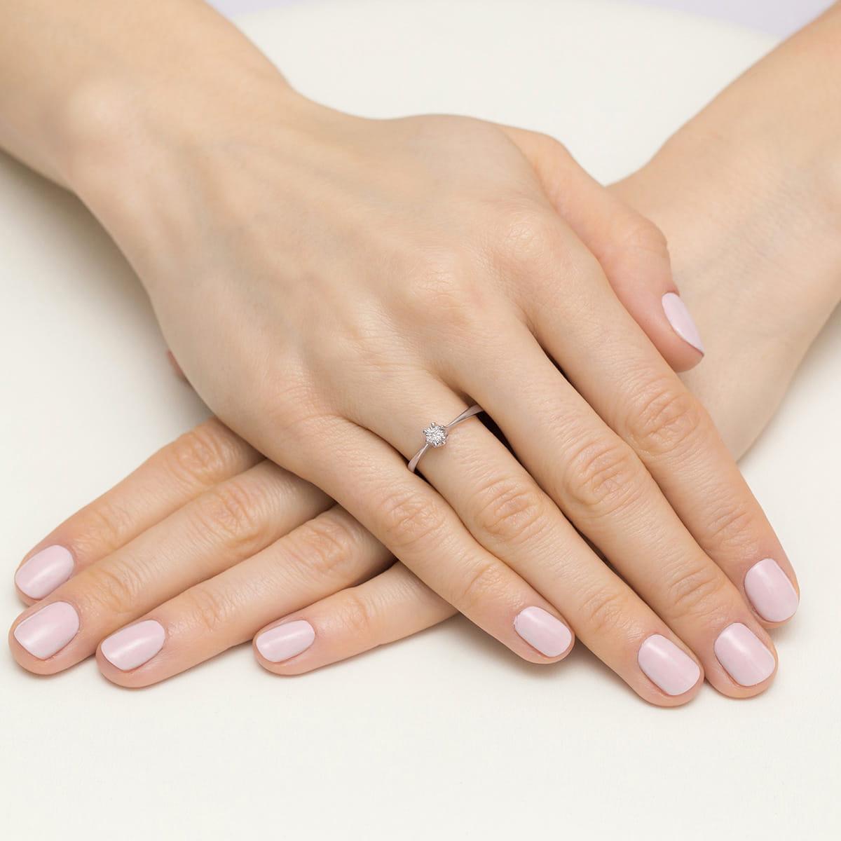 Pierścionek Diament 0,03ct różowe złoto 4 Pierścionek Diament 0,03ct różowe złoto - obrazek 4