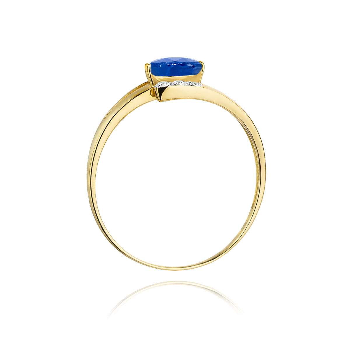 Pierścionek Szafir 0,70ct żółte złoto 3 Pierścionek Szafir 0,70ct żółte złoto - obrazek 3