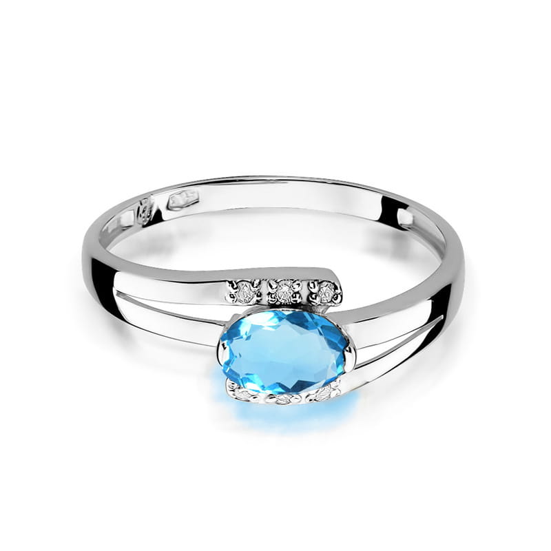 Pierścionek Topaz 0,50ct białe złoto 2 50ct białe złoto Jubiler Kraków BigDIAMOND