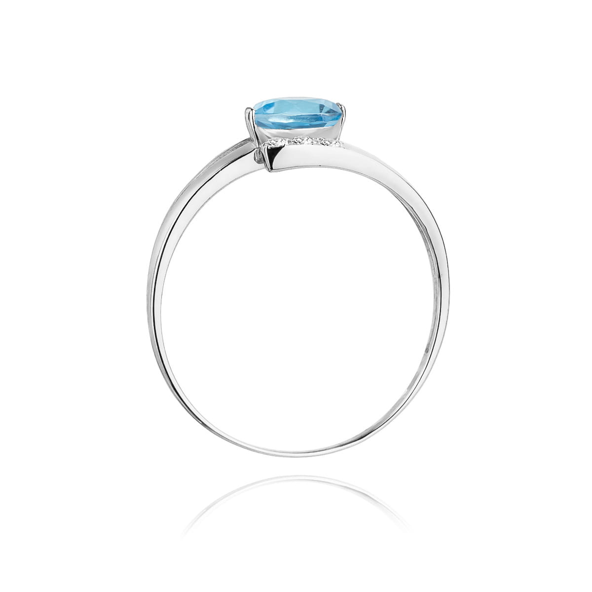 Pierścionek Topaz 0,50ct białe złoto 3 Pierścionek Topaz 0,50ct białe złoto - obrazek 3