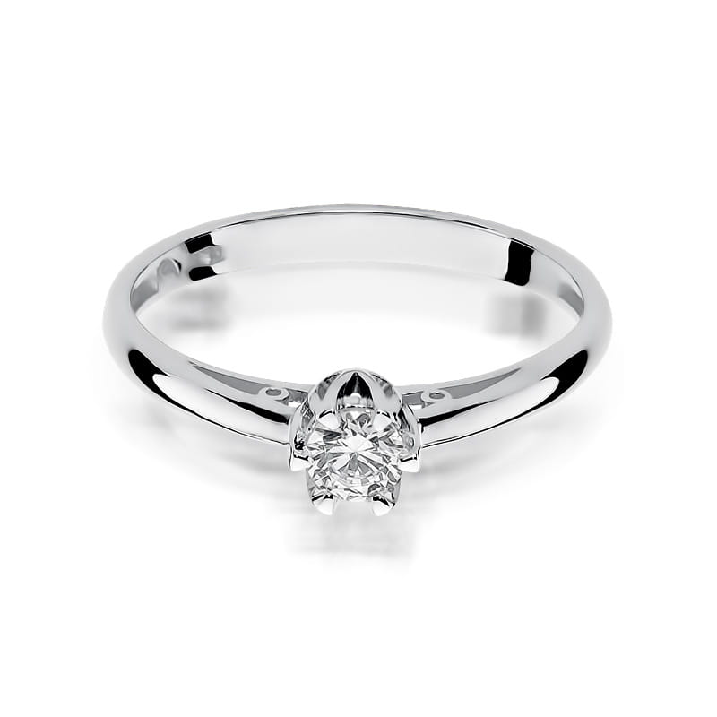 Pierścionek Diament 0,15ct białe złoto 2 15ct białe złoto Jubiler Kraków BigDIAMOND