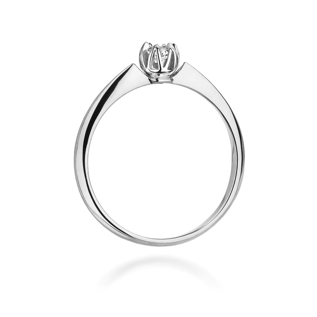 Pierścionek Diament 0,10ct białe złoto 3 Pierścionek Diament 0,10ct białe złoto - obrazek 3