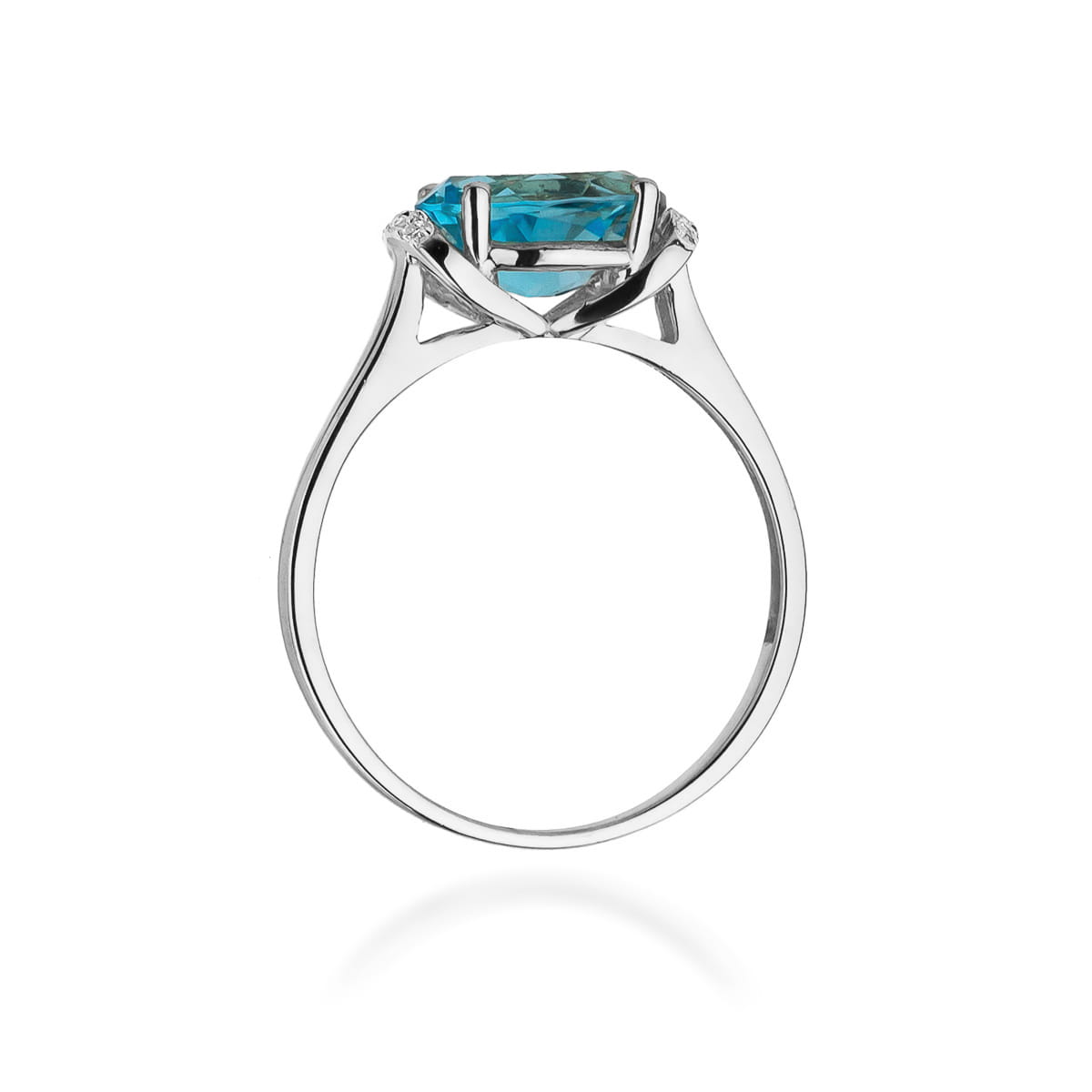 Pierścionek Topaz 1,70ct białe złoto 3 Pierścionek Topaz 1,70ct białe złoto - obrazek 3