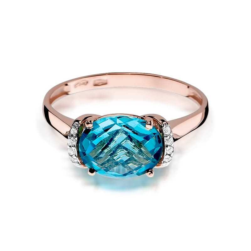 Pierścionek Topaz 1,70ct różowe złoto 2 70ct różowe złoto Jubiler Kraków BigDIAMOND