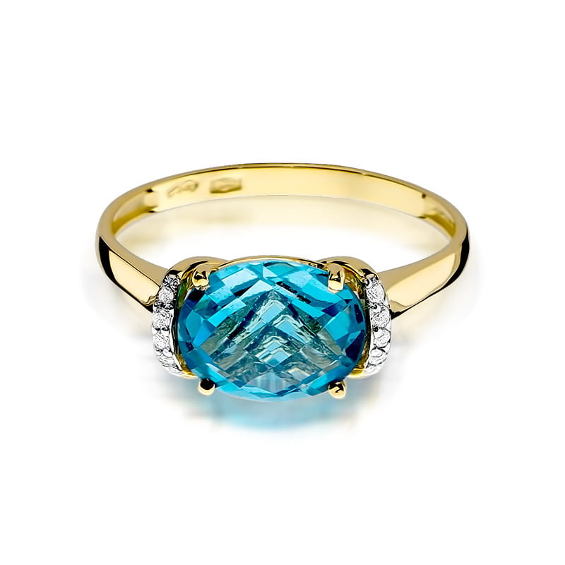 Pierścionek Topaz 1,70ct żółte złoto 2 70ct żółte złoto Jubiler Kraków BigDIAMOND