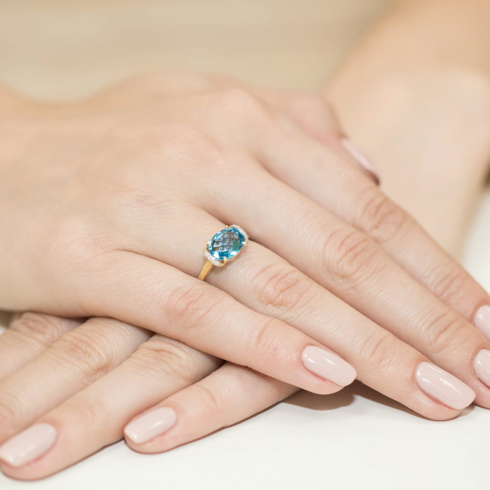 Pierścionek Topaz 1,70ct żółte złoto 4 Pierścionek Topaz 1,70ct żółte złoto - obrazek 4
