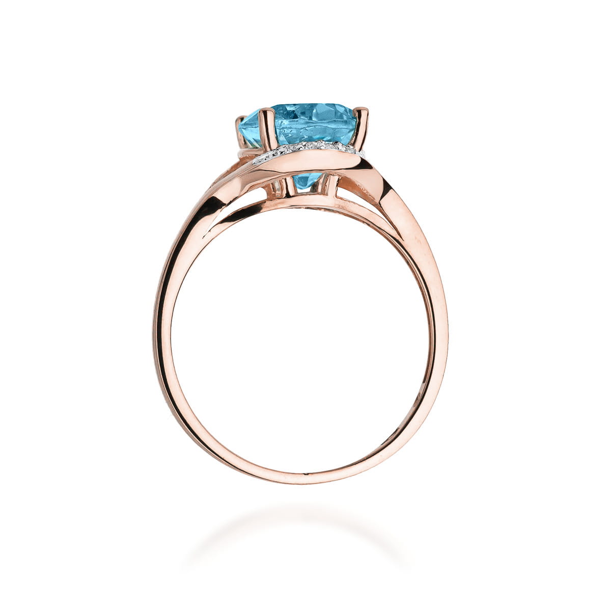 Pierścionek Topaz 3,00ct różowe złoto 3 Pierścionek Topaz 3,00ct różowe złoto - obrazek 3