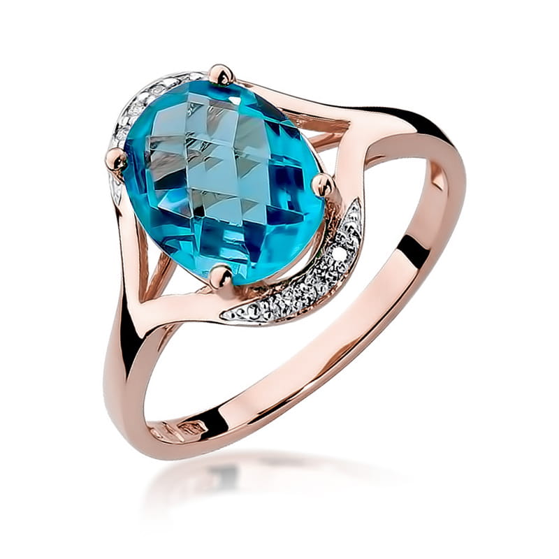 Pierścionek Topaz 3,00ct różowe złoto 1 Pierścionek W150 Topaz 3