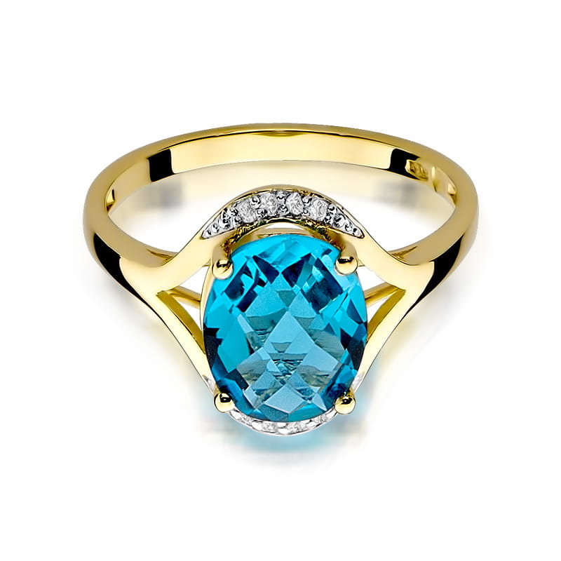 Pierścionek Topaz 3,00ct żółte złoto 2 00ct żółte złoto Jubiler Kraków BigDIAMOND