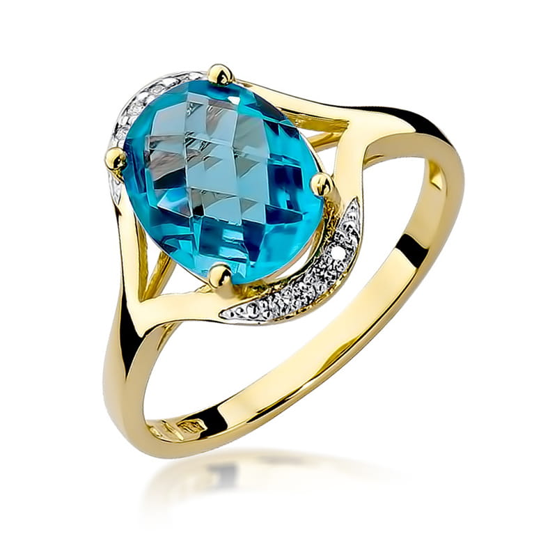 Pierścionek Topaz 3,00ct żółte złoto 1 Pierścionek W150 Topaz 3