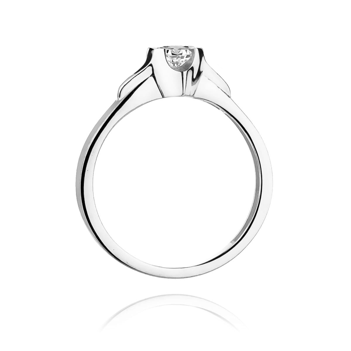 Pierścionek Diament 0,23ct białe złoto 3 Pierścionek Diament 0,23ct białe złoto - obrazek 3