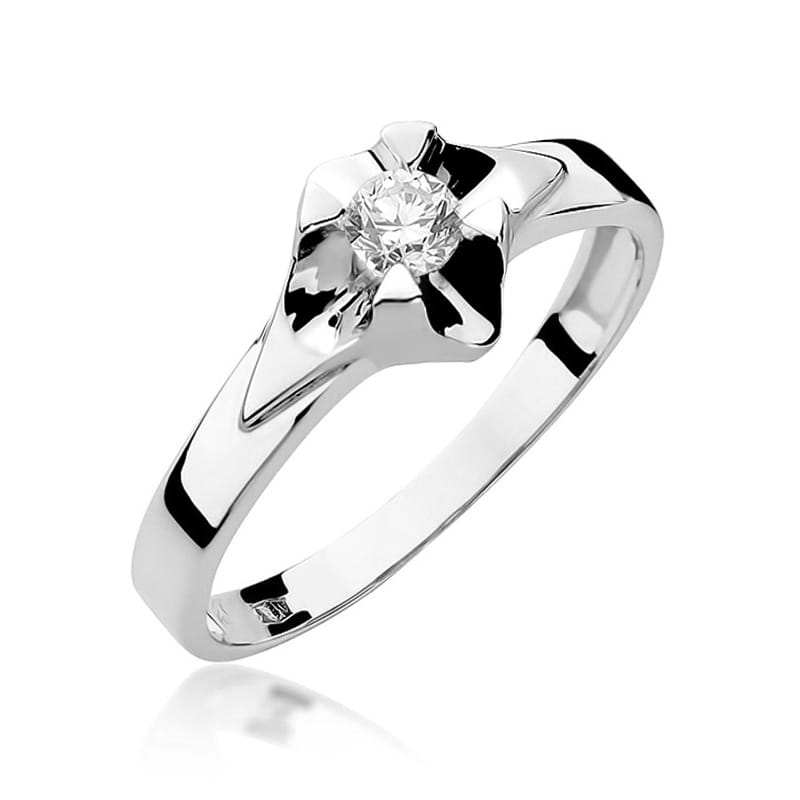 Pierścionek Diament 0,25ct białe złoto 1 Pierścionek W155 Diament 0