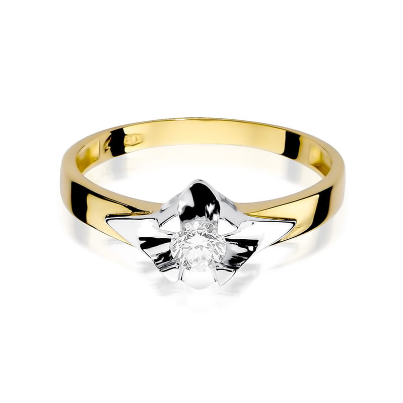 Pierścionek Diament 0,30ct żółte złoto 2 30ct żółte złoto Jubiler Kraków BigDIAMOND
