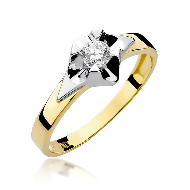 Pierścionek Diament 0,30ct żółte złoto 1 Pierścionek W155 Diament 0