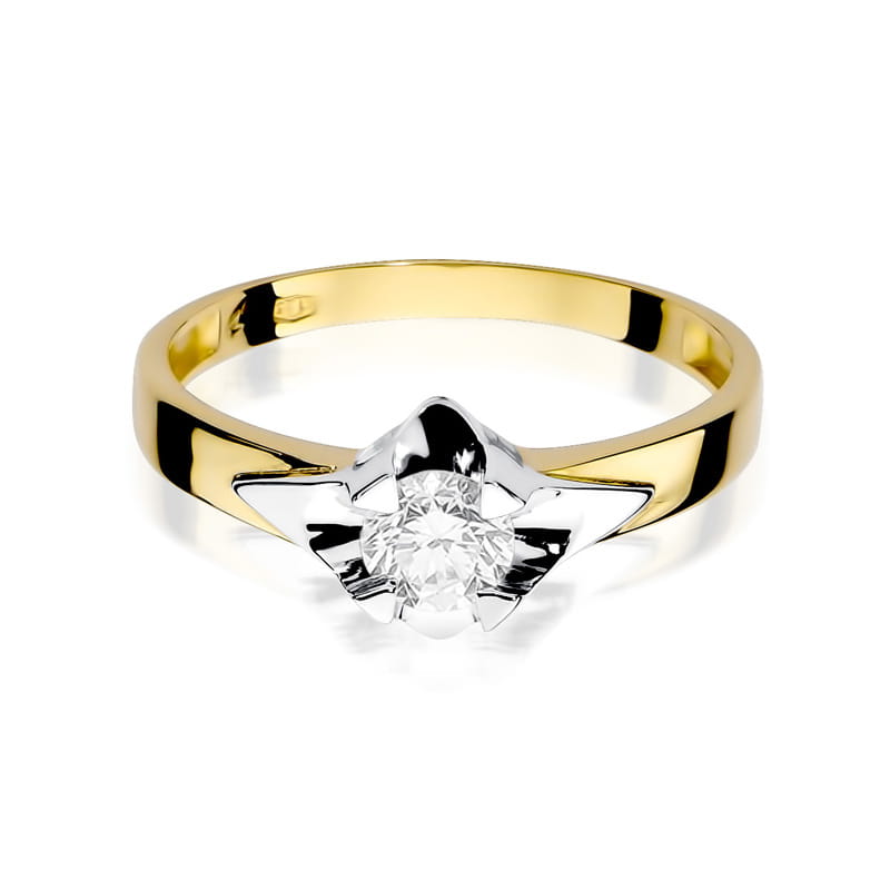 Pierścionek Diament 0,50ct żółte złoto 2 50ct żółte złoto Jubiler Kraków BigDIAMOND