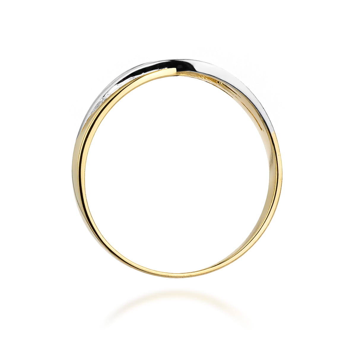 Pierścionek Diament 0,05ct żółte złoto 3 Pierścionek Diament 0,05ct żółte złoto - obrazek 3