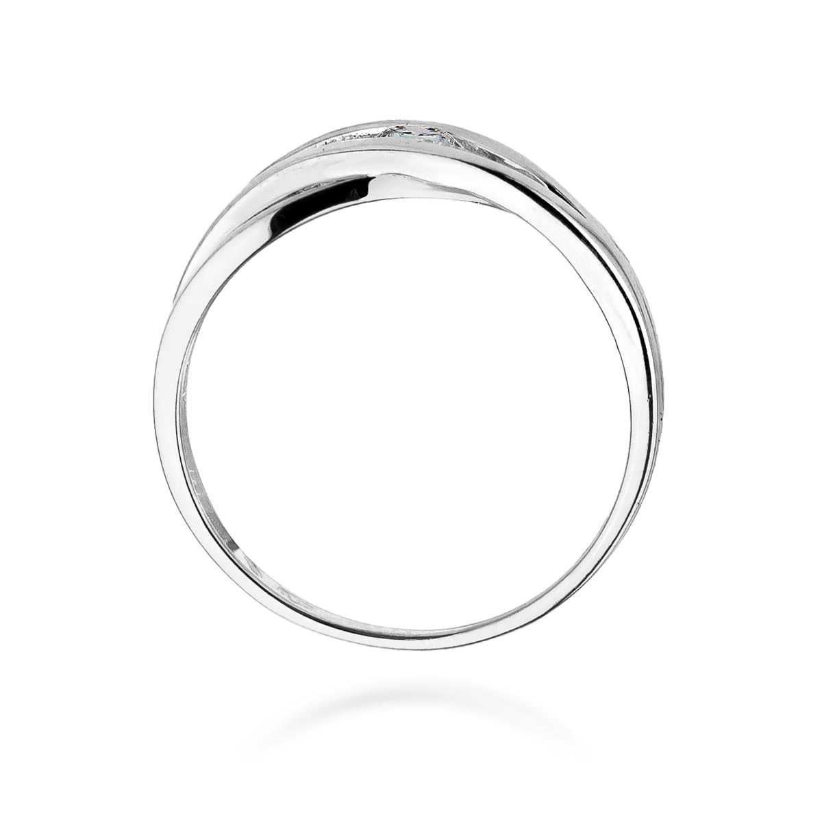 Pierścionek Diament 0,10ct białe złoto 3 Pierścionek Diament 0,10ct białe złoto - obrazek 3
