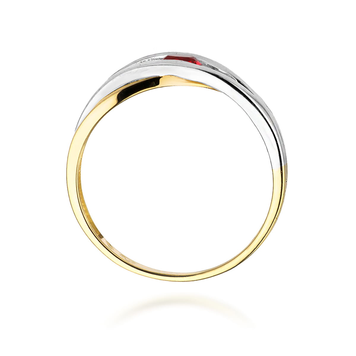 Pierścionek Rubin 0,15ct żółte złoto 3 Pierścionek Rubin 0,15ct żółte złoto - obrazek 3