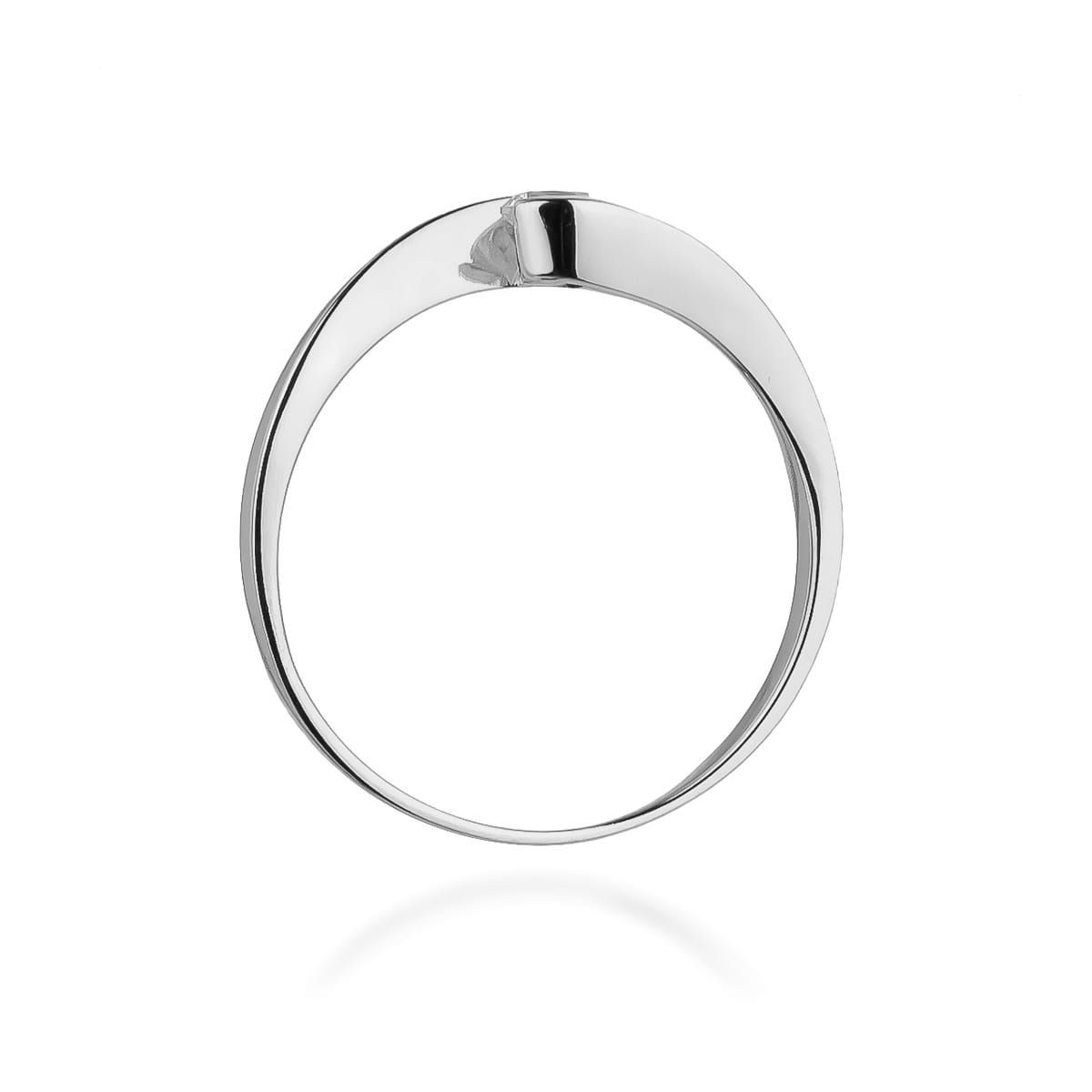 Pierścionek Diament 0,13ct białe złoto 3 Pierścionek Diament 0,13ct białe złoto - obrazek 3