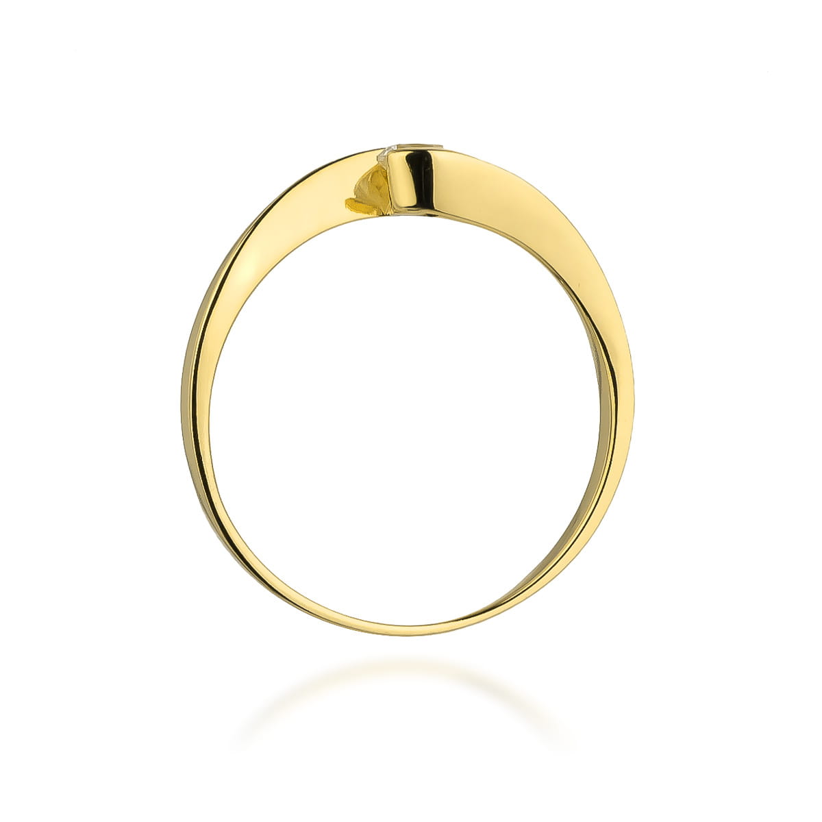 Pierścionek Diament 0,13ct żółte złoto 3 Pierścionek Diament 0,13ct żółte złoto - obrazek 3