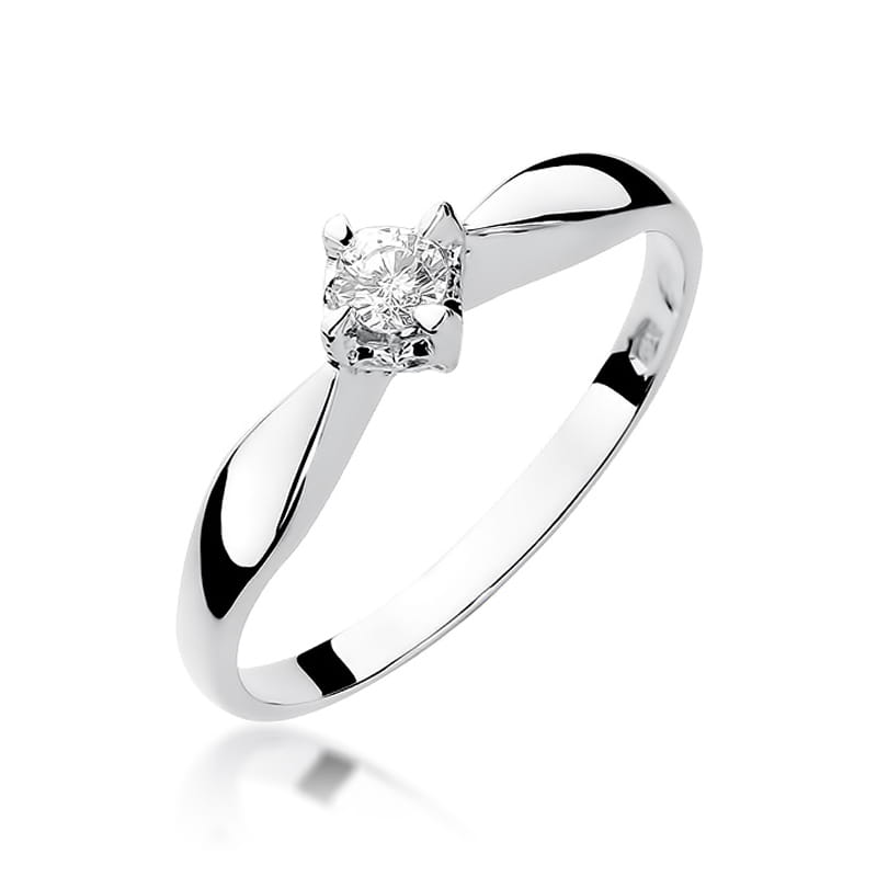 Pierścionek Diament 0,12ct białe złoto 1 Pierścionek W171 Diament 0
