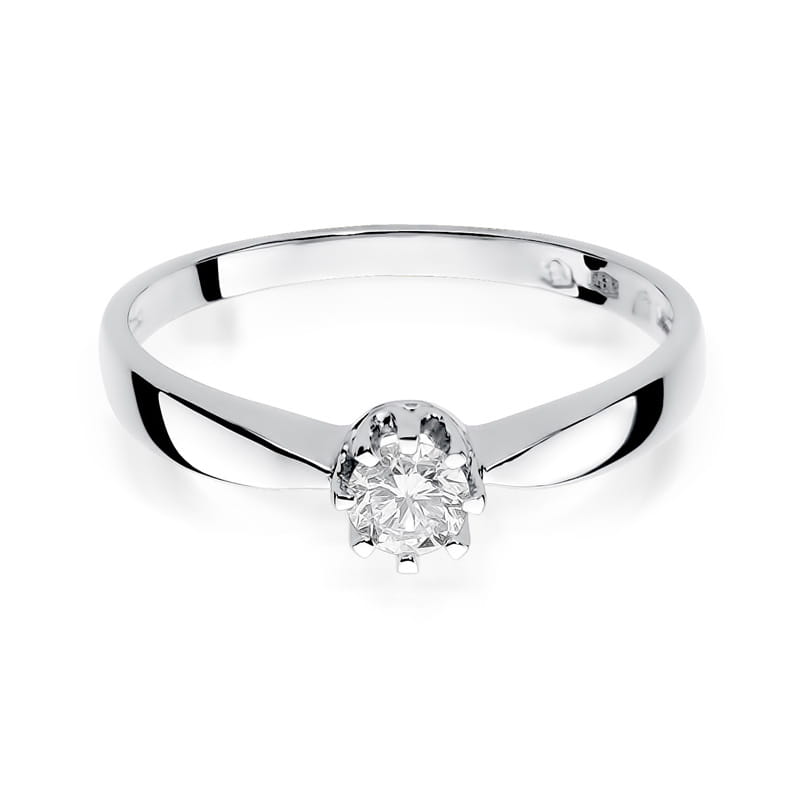 Pierścionek Diament 0,15ct białe złoto 2 15ct białe złoto Jubiler Kraków BigDIAMOND