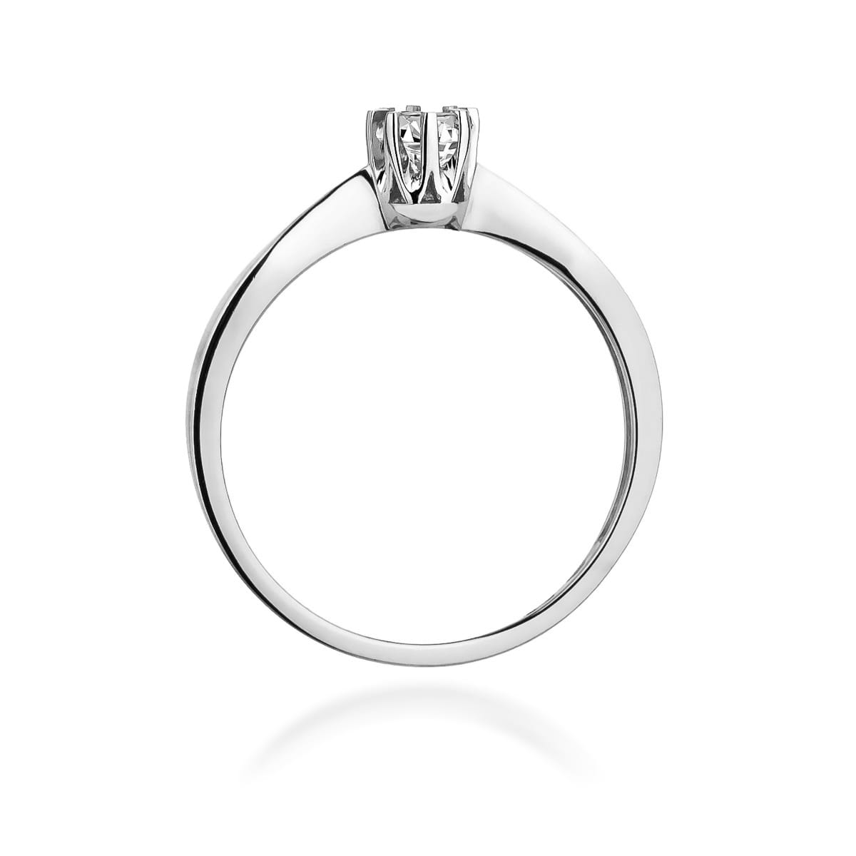 Pierścionek Diament 0,15ct białe złoto 3 Pierścionek Diament 0,15ct białe złoto - obrazek 3