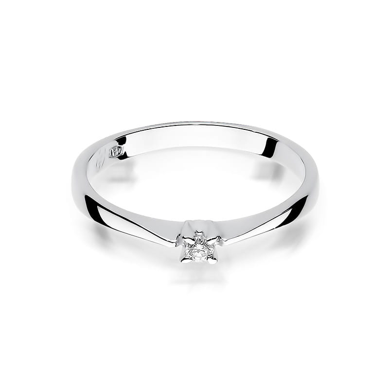 Pierścionek Diament 0,03ct białe złoto 2 03ct białe złoto Jubiler Kraków BigDIAMOND