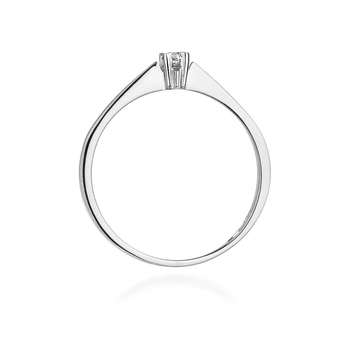 Pierścionek Diament 0,03ct białe złoto 3 Pierścionek Diament 0,03ct białe złoto - obrazek 3