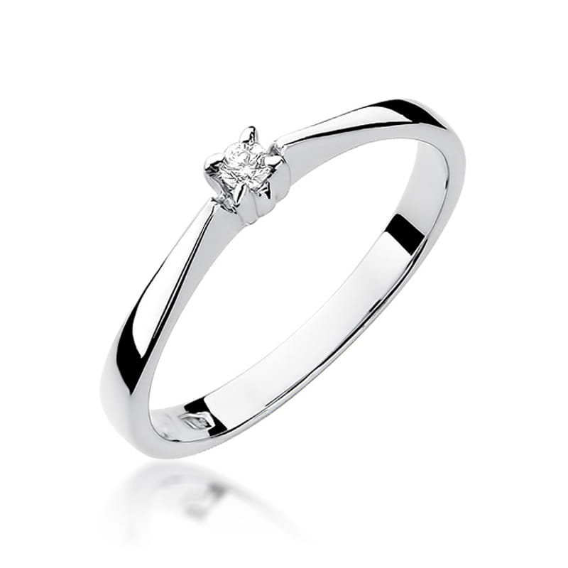 Pierścionek Diament 0,03ct białe złoto 1 Pierścionek W175 Diament 0