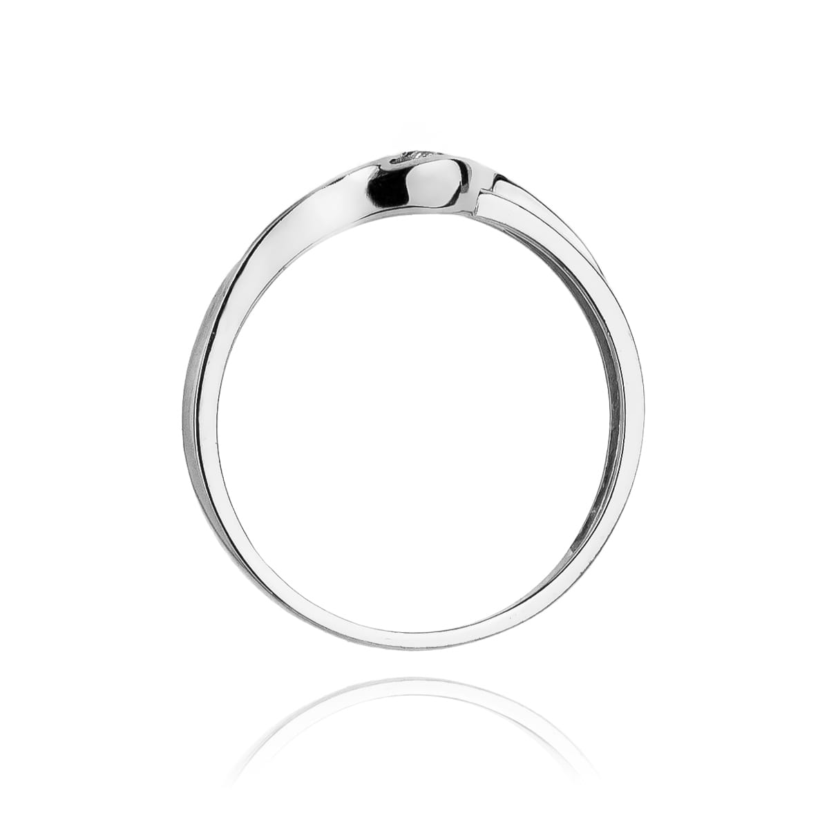 Pierścionek Diament 0,04ct białe złoto 3 Pierścionek Diament 0,04ct białe złoto - obrazek 3