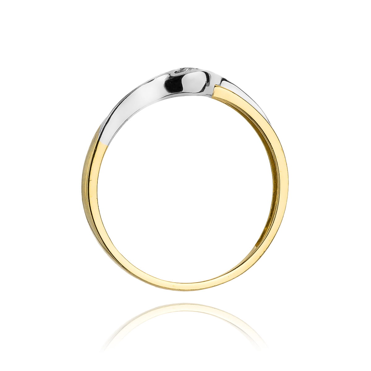 Pierścionek Diament 0,04ct żółte złoto 3 Pierścionek Diament 0,04ct żółte złoto - obrazek 3