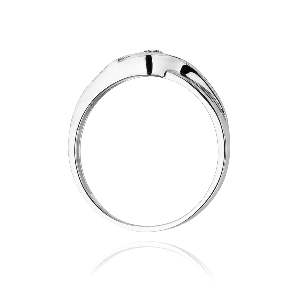 Pierścionek Diament 0,10ct białe złoto 3 Pierścionek Diament 0,10ct białe złoto - obrazek 3