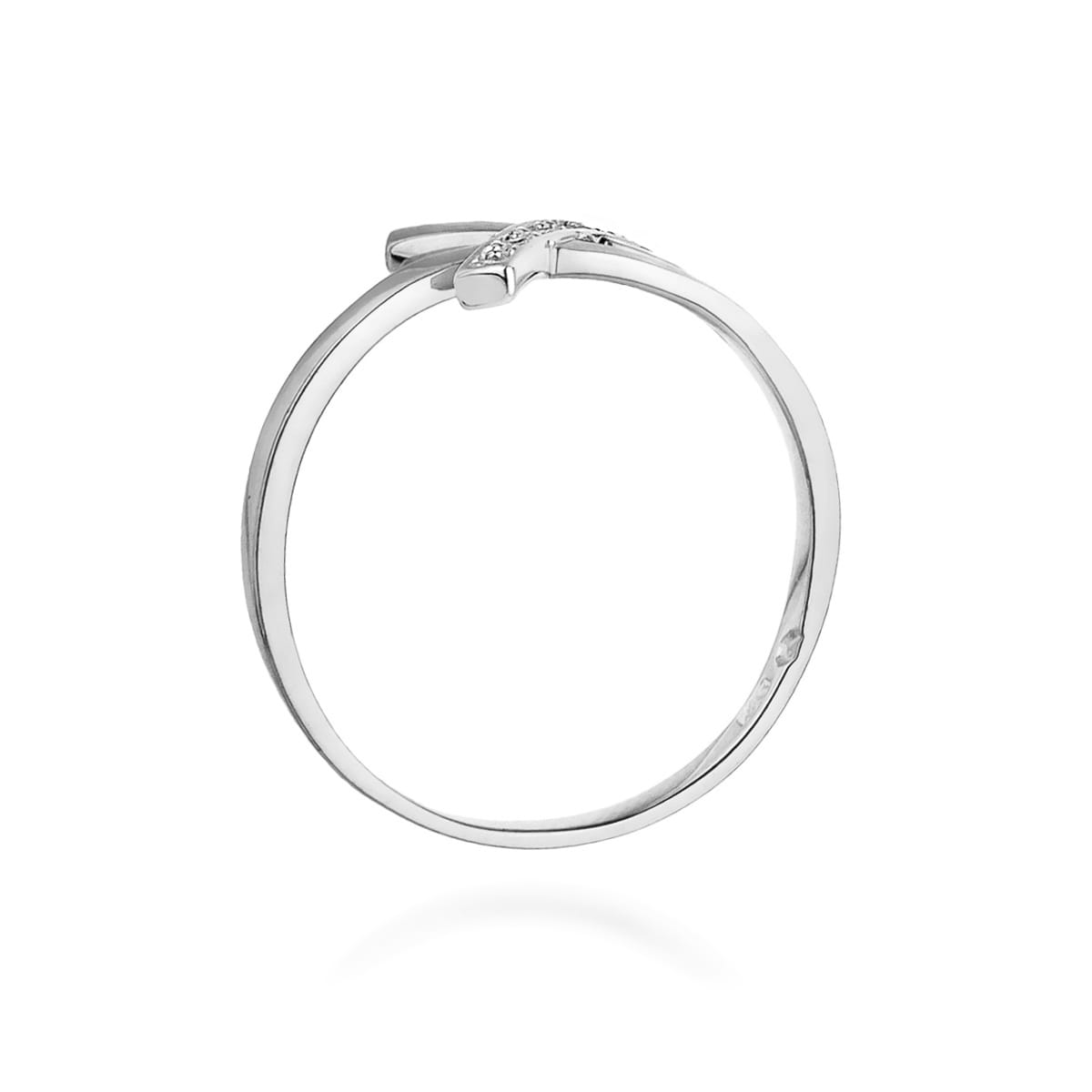 Pierścionek z diamentami białe złoto 3 Pierścionek z diamentami białe złoto - obrazek 3