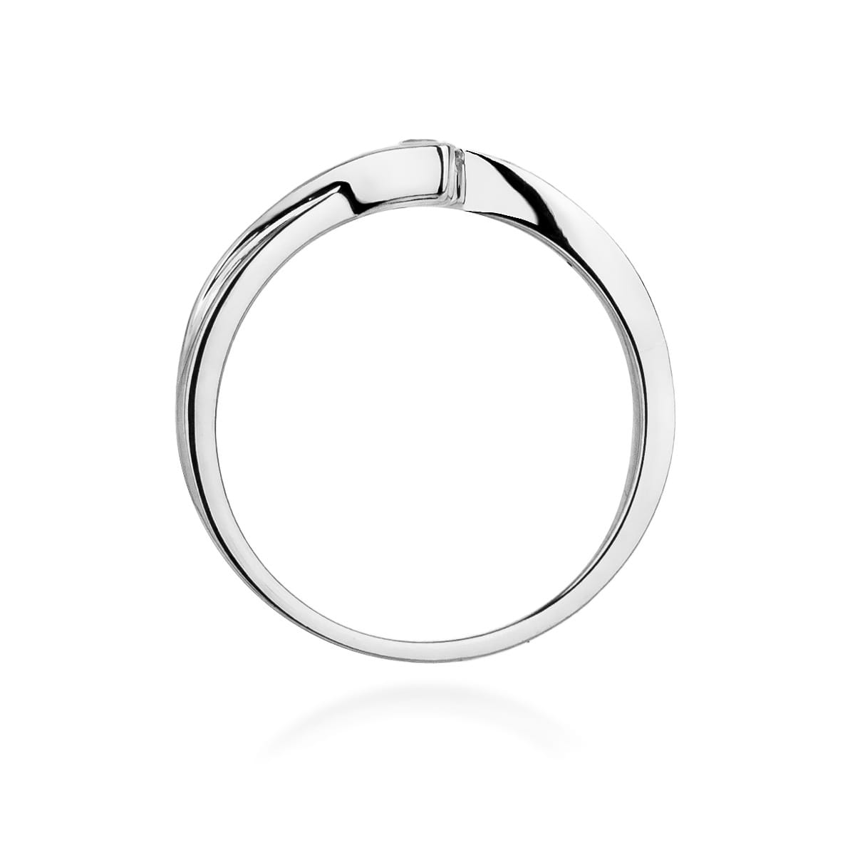 Pierścionek Diament 0,10ct białe złoto 3 Pierścionek Diament 0,10ct białe złoto - obrazek 3