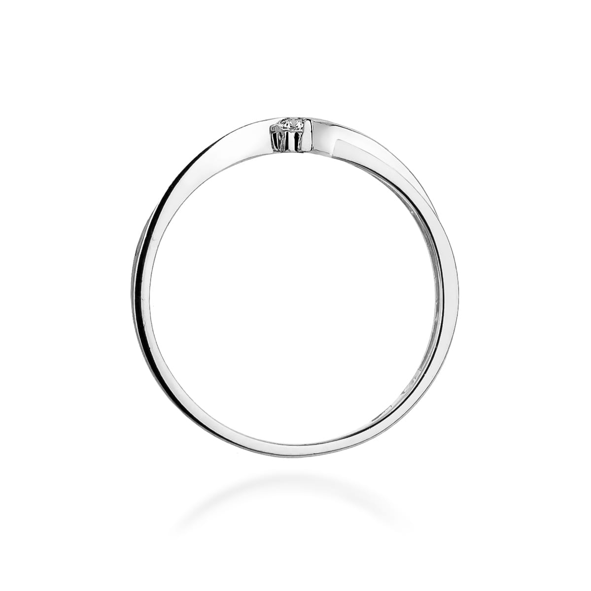 Pierścionek Diament 0,04ct białe złoto 3 Pierścionek Diament 0,04ct białe złoto - obrazek 3
