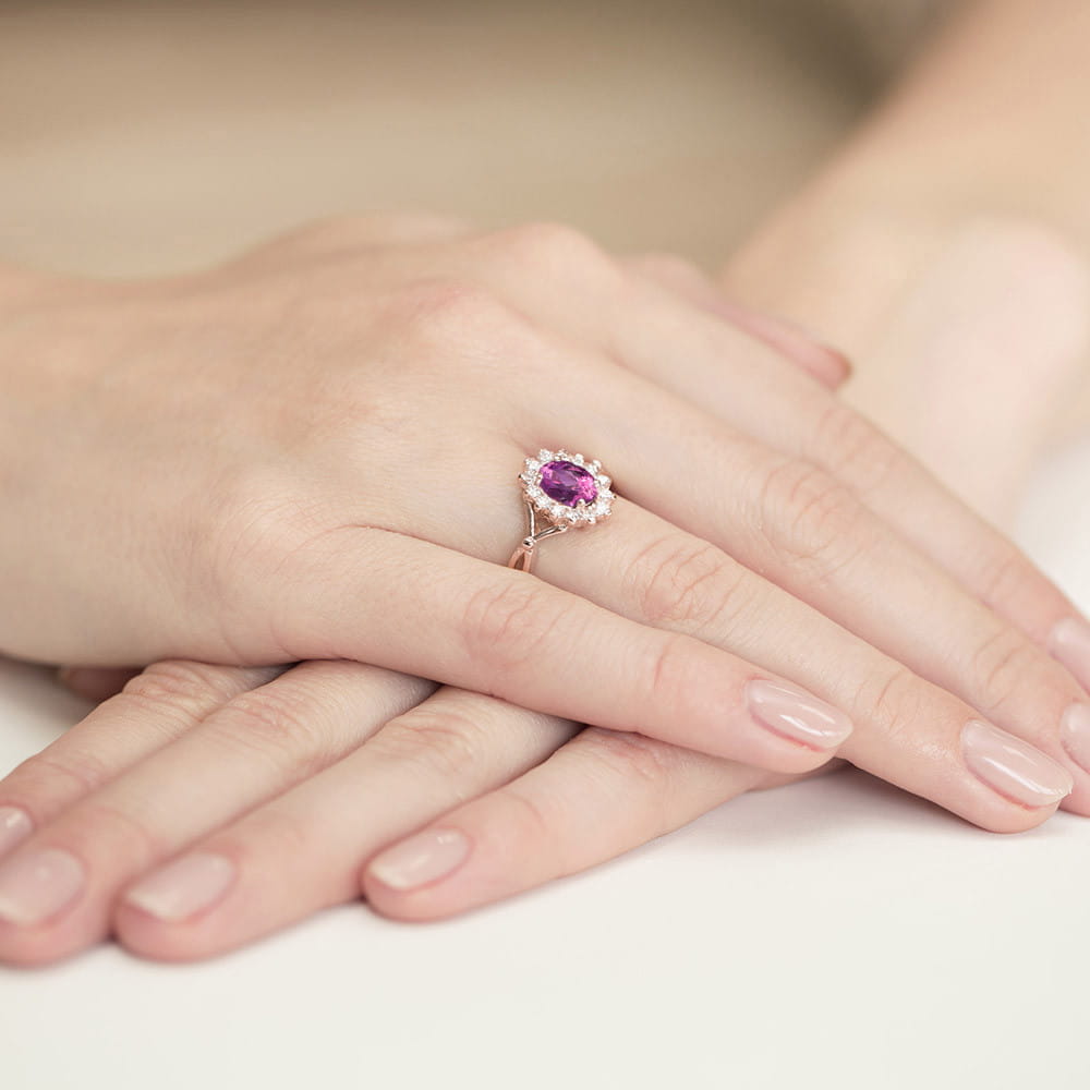 Pierścionek Różowy Szafir 0,45ct różowe złoto 4 Pierścionek Różowy Szafir 0,45ct różowe złoto - obrazek 4
