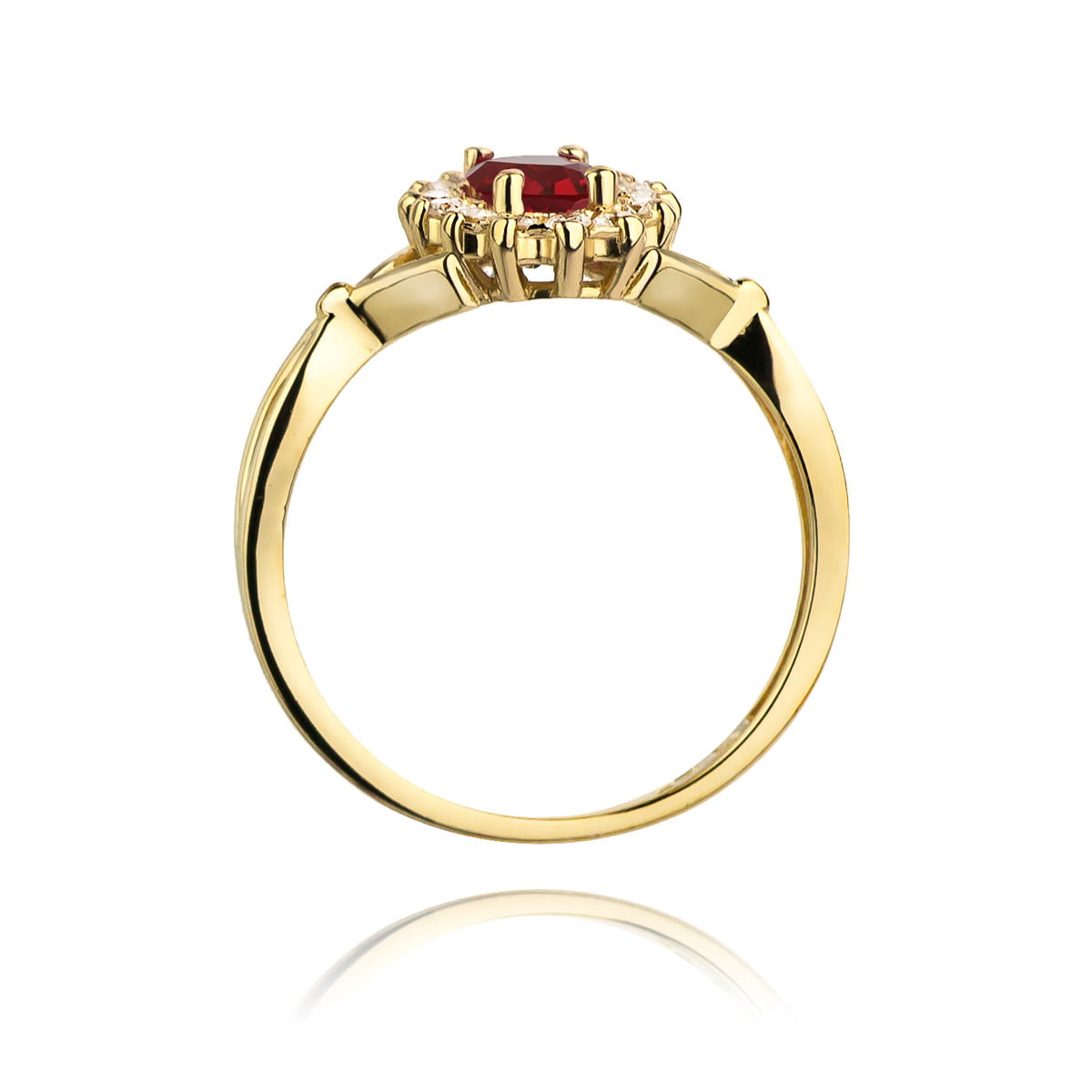 Pierścionek Rubin 0,60ct żółte złoto 3 Pierścionek Rubin 0,60ct żółte złoto - obrazek 3