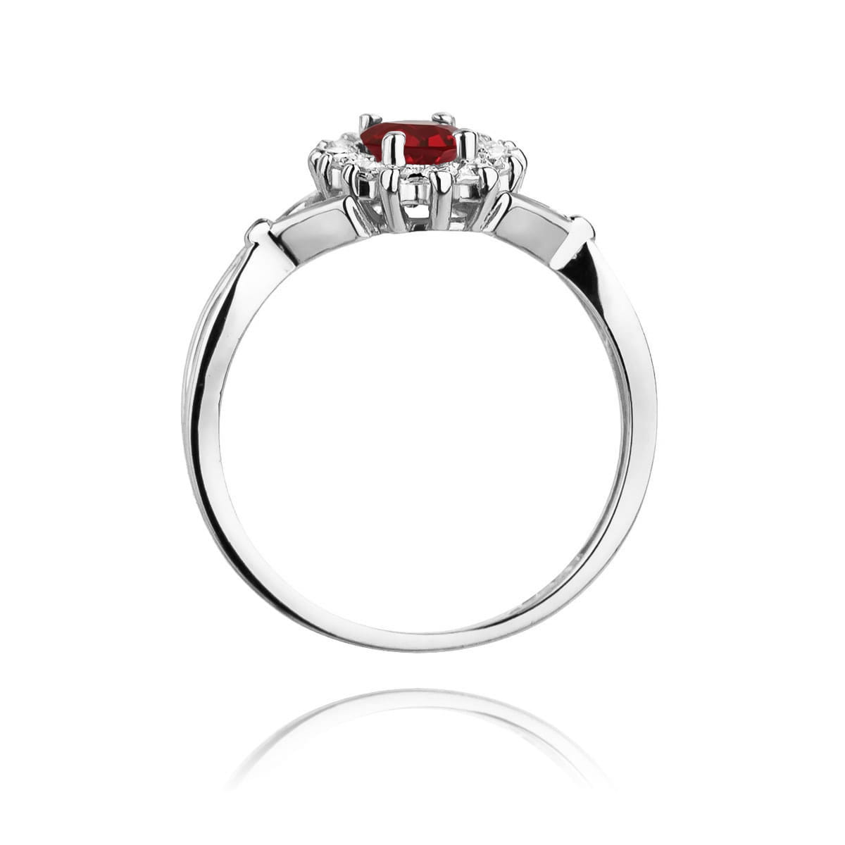 Pierścionek Rubin 1,00ct białe złoto 3 Pierścionek Rubin 1,00ct białe złoto - obrazek 3