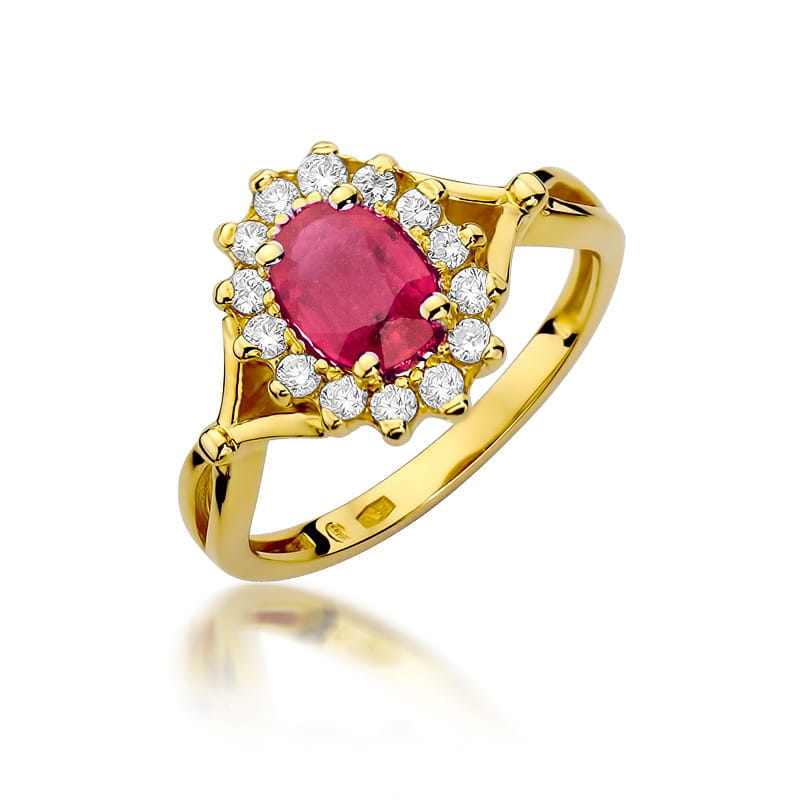 Pierścionek Rubin 1,00ct żółte złoto 1 Pierścionek W182 Rubin 1