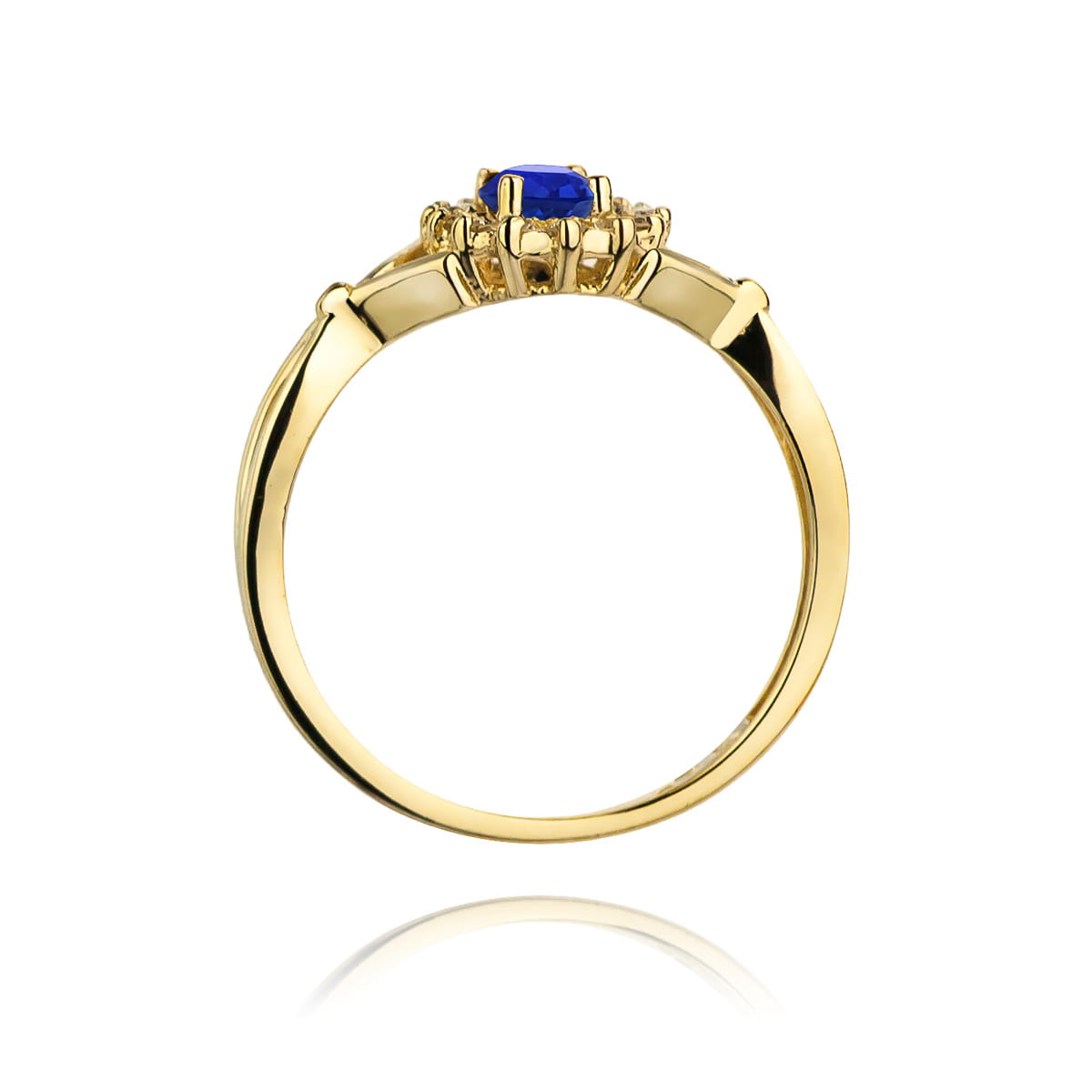 Pierścionek Szafir 0,70ct żółte złoto 3 Pierścionek Szafir 0,70ct żółte złoto - obrazek 3