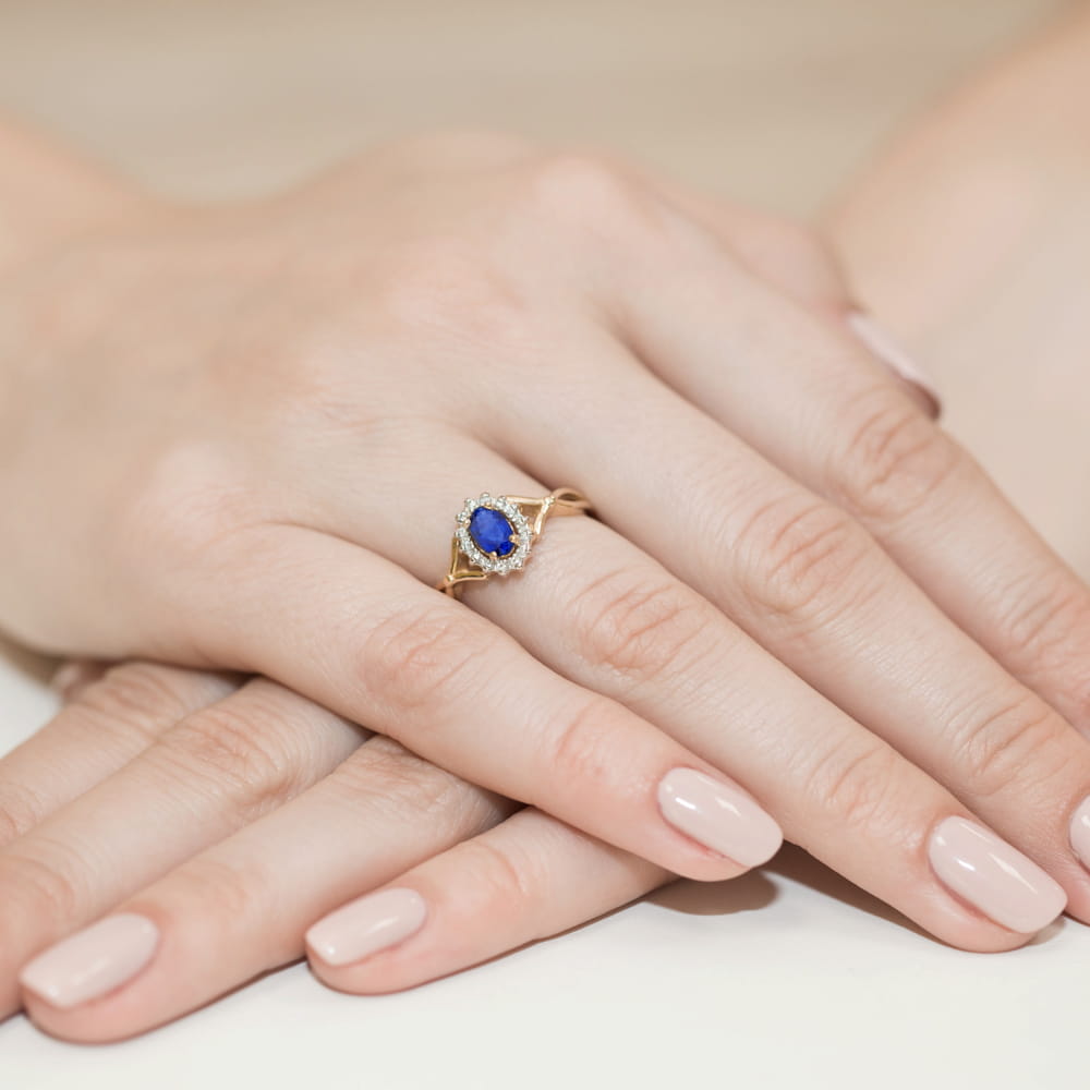 Pierścionek Szafir 0,70ct żółte złoto 4 Pierścionek Szafir 0,70ct żółte złoto - obrazek 4