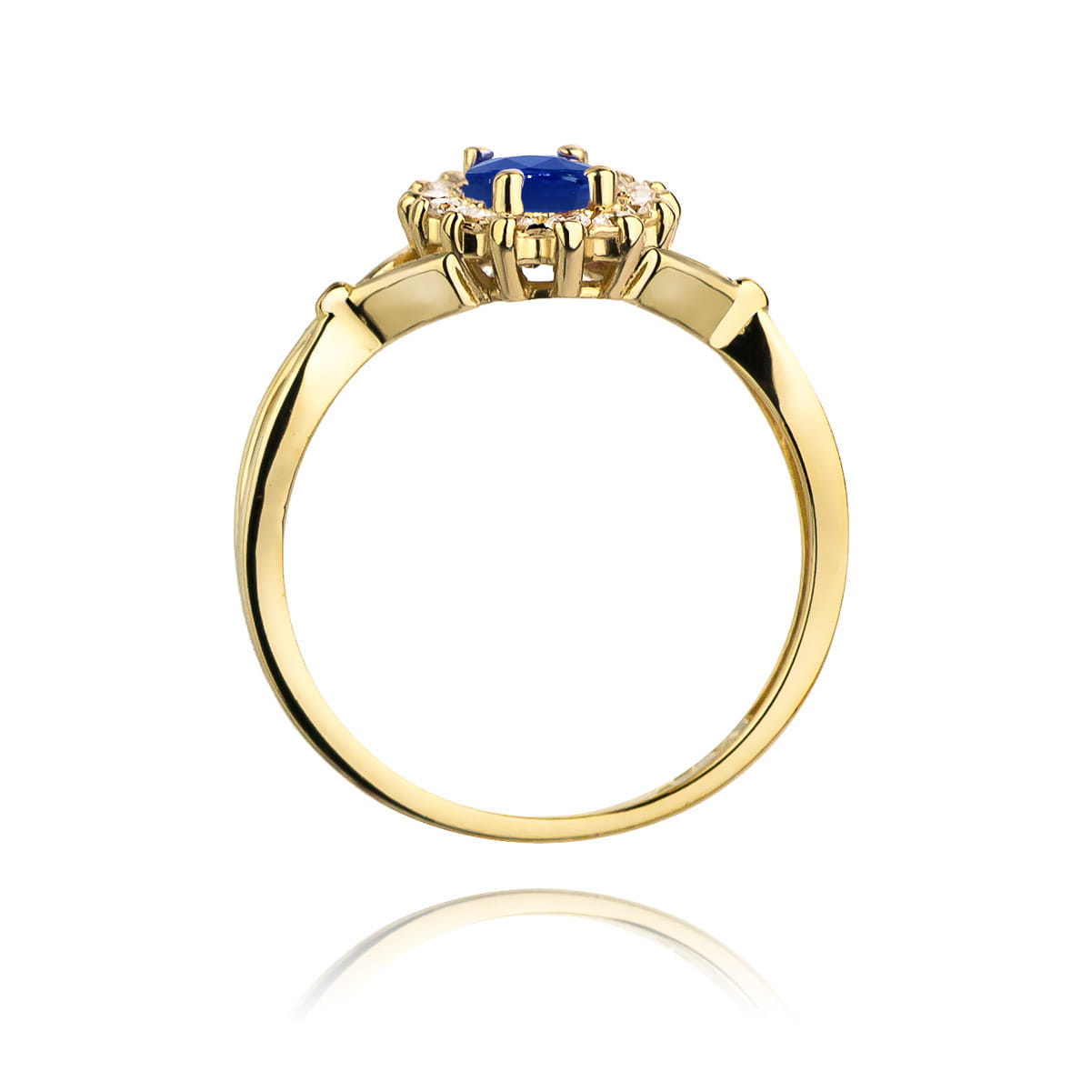 Pierścionek Szafir 0,90ct żółte złoto 3 Pierścionek Szafir 0,90ct żółte złoto - obrazek 3